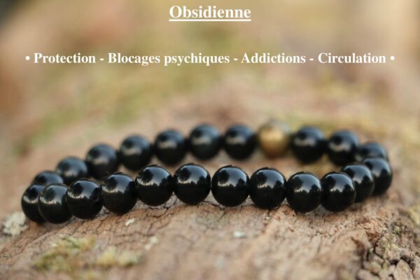 Bracelet en Obsidienne