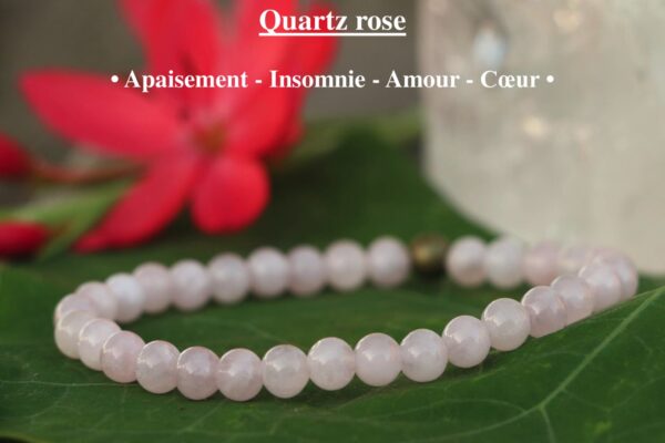 Bracelet en Quartz Rose
