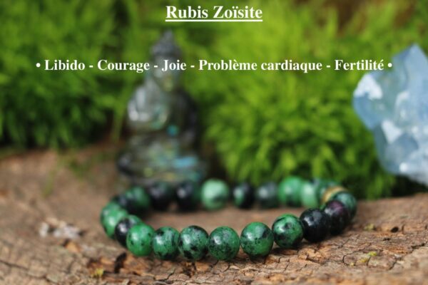 Bracelet en Rubis zoïsite
