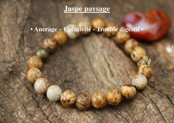 Bracelet en Jaspe paysage
