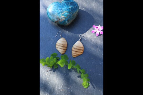Boucles d'oreilles en châtaigner – Image 4