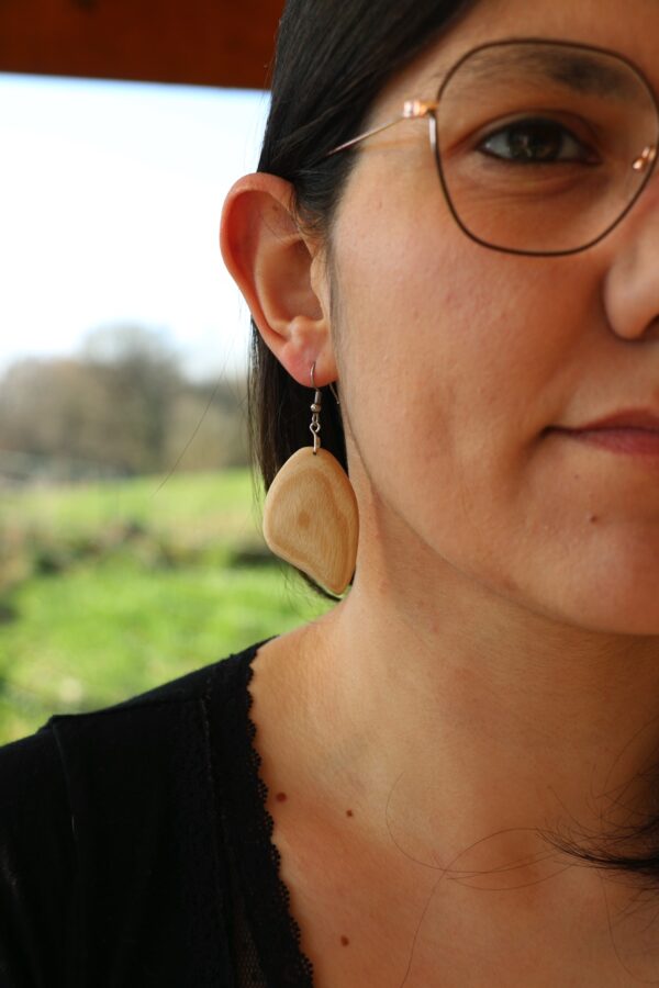 Boucles d'oreilles en frêne – Image 4