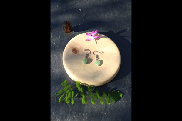 Boucles d'oreilles coeur Aventurine – Image 4