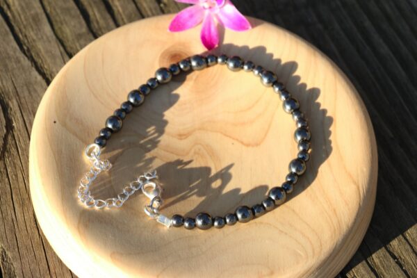 Bracelet de cheville en Hématite