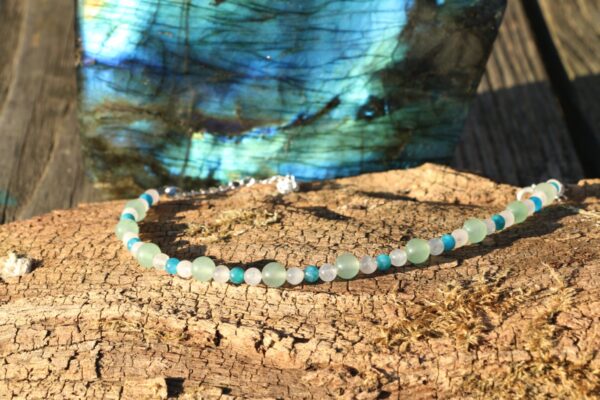 Bracelet en Aventurine, Quartz rose et Apatite – Image 3