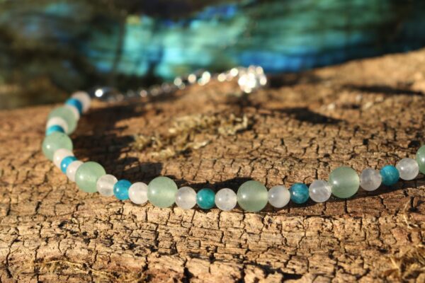 Bracelet en Aventurine, Quartz rose et Apatite