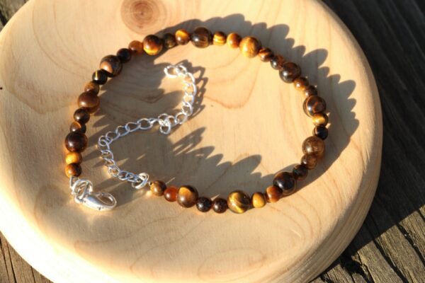 Bracelet de cheville en Oeil de tigre – Image 2