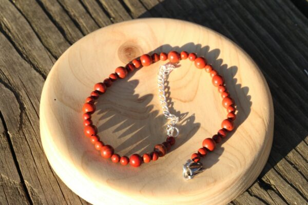 Bracelet de cheville en Jaspe rouge – Image 4