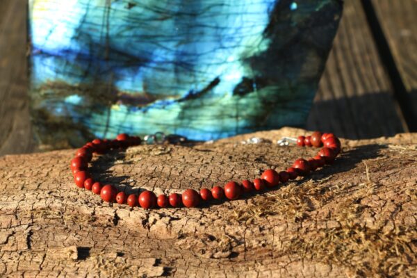 Bracelet de cheville en Jaspe rouge – Image 3