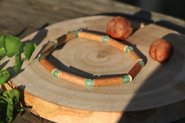 Bracelet en Noisetier et Aventurine – Image 2