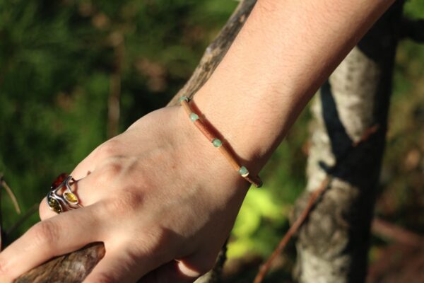 Bracelet en Noisetier et Aventurine