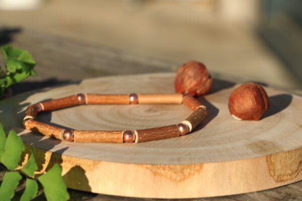 Bracelet en Noisetier et en Cuivre