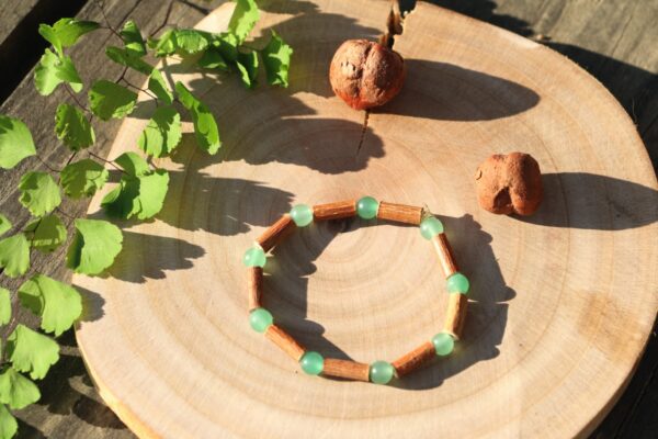 Bracelet enfant en Noisetier et Aventurine