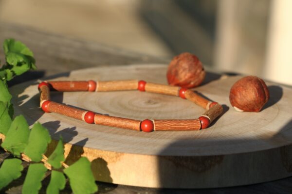 Bracelet en Noisetier et Jaspe rouge – Image 4