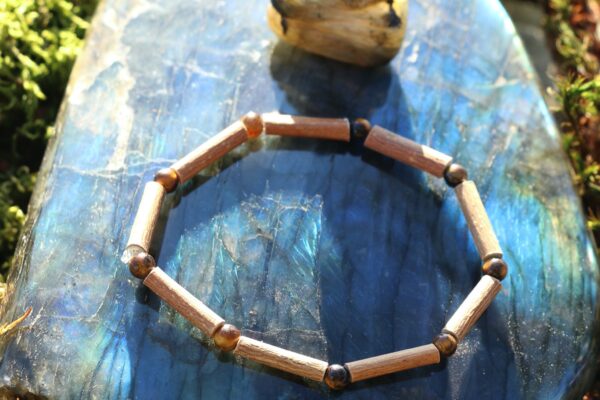 Bracelet en Noisetier et Oeil de tigre – Image 4