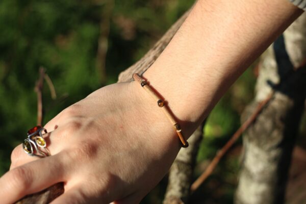 Bracelet en Noisetier et Oeil de tigre – Image 2