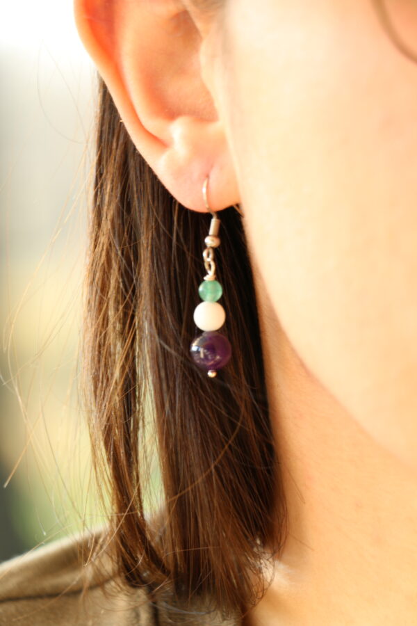 Boucles d'oreilles Douces pensées – Image 5