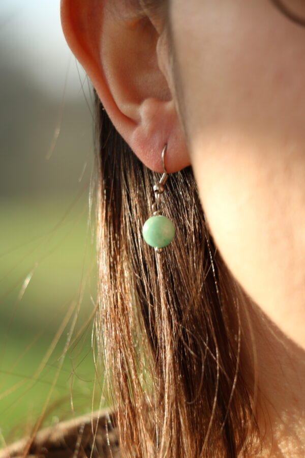 Boucles d'oreilles en Amazonite