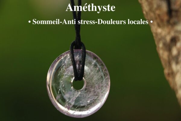Pendentif donuts en Améthyste