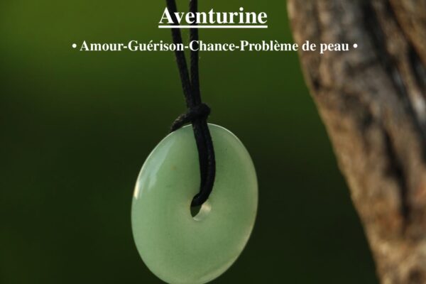 Pendentif donuts en Aventurine