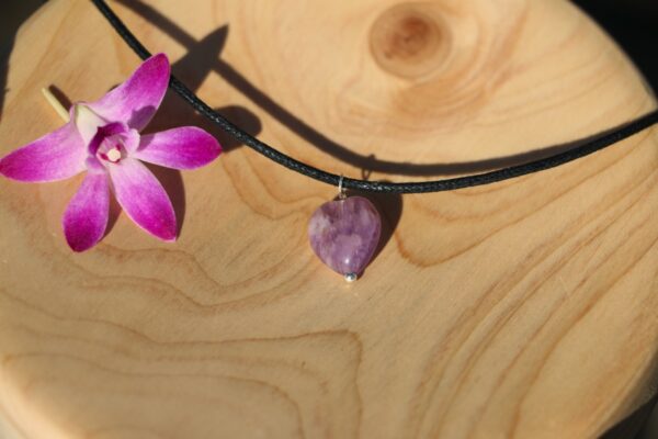 Pendentif coeur en Améthyste – Image 4