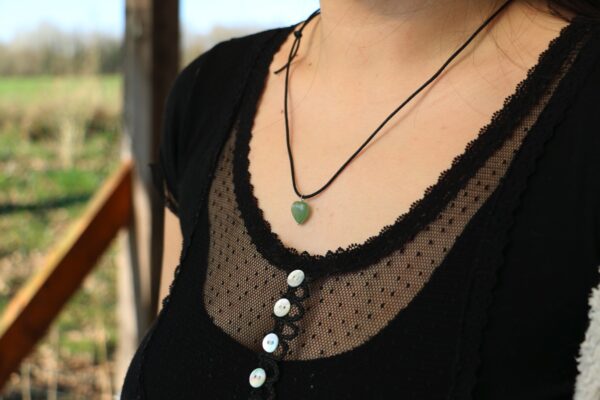 Pendentif coeur en Aventurine