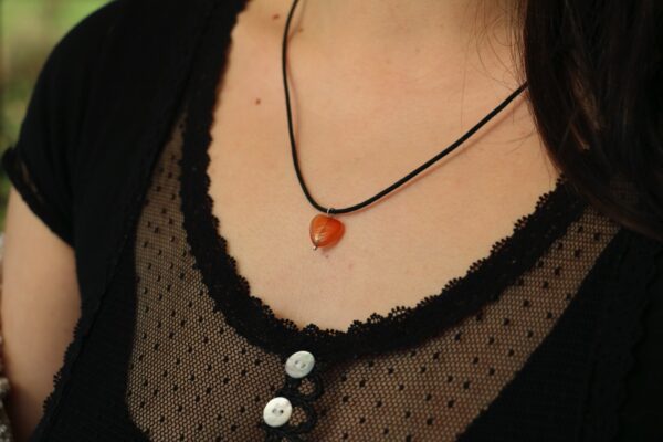 Pendentif coeur en Cornaline – Image 2