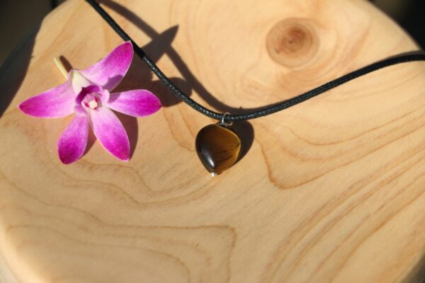 Pendentif coeur en Oeil de tigre – Image 4
