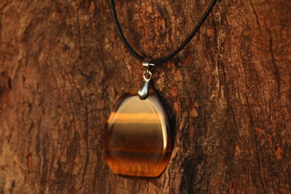 Pendentif en Oeil de tigre plat – Image 4