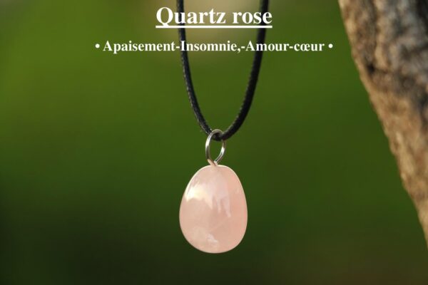 Pendentif en Quartz rose