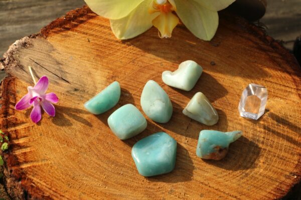 Pierre roulée en Amazonite